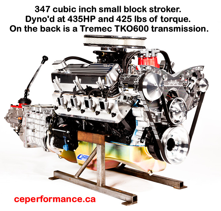 347 cubic inch small block stroker crate engine - click for a larger image of this crate motor...