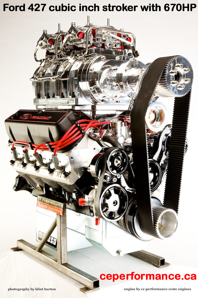 Ford 427 ci high performance crate motor with 670HP